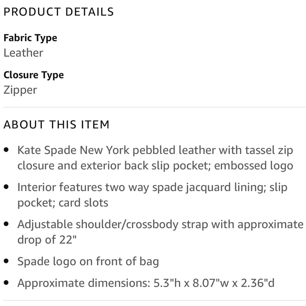 NWT Kate Spade crossbody purse - Picture 3 of 8